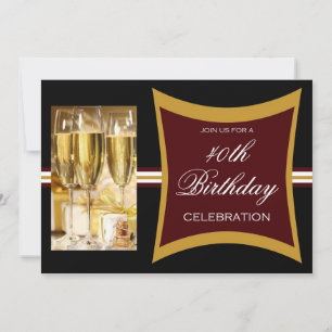 Persoonlijke uitnodigingen van de 40e verjaardag v