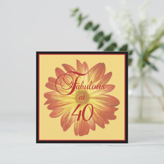 Persoonlijke uitnodigingen van de 40e verjaardag v (Staand voorkant)