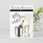 Persoonlijke uitnodigingen van de 40e verjaardag v (Staand voorkant)