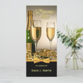 Persoonlijke uitnodigingen van de 50e verjaardag v (Staand voorkant)