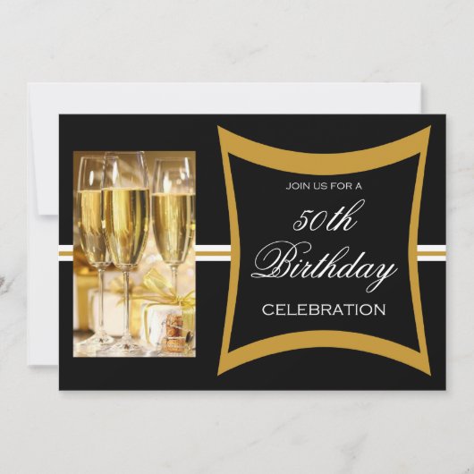 Persoonlijke uitnodigingen van de 50e verjaardag v (Voorkant)