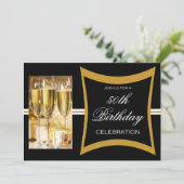 Persoonlijke uitnodigingen van de 50e verjaardag v (Staand voorkant)