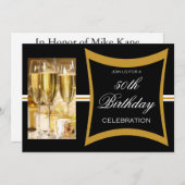 Persoonlijke uitnodigingen van de 50e verjaardag v (Voorkant / Achterkant)