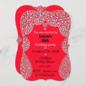 persoonlijke uitnodigingen voor 16e verjaardag (Voorkant / Achterkant)