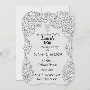 persoonlijke uitnodigingen voor 16e verjaardag