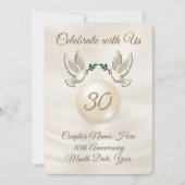 Persoonlijke uitnodigingen voor 30-jarig huwelijks (Voorkant)