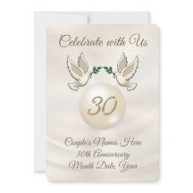 Persoonlijke uitnodigingen voor 30-jarig huwelijks