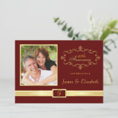 Persoonlijke uitnodigingen voor 40-jarig jubileumf (Staand voorkant)