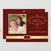 Persoonlijke uitnodigingen voor 40-jarig jubileumf (Voorkant / Achterkant)