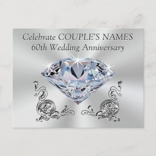 Persoonlijke uitnodigingen voor 60-jarig jubileum, (Voorkant)