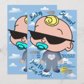 Persoonlijke uitnodigingen voor baby shower-feestj (Voorkant / Achterkant)