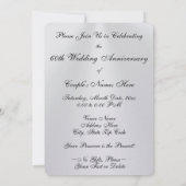 Persoonlijke uitnodigingen voor diamanten bruiloft (Achterkant)