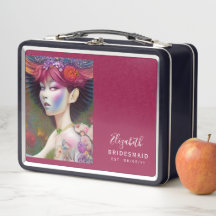 Persoonlijke uitnodigingsdoos voor bruidsmeisjes H