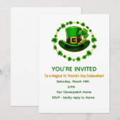 Persoonlijke uitnodigingskaart voor St. Patrick's (Voorkant / Achterkant)