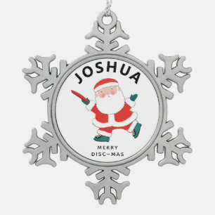 Persoonlijke Ultimate Frisbee Holiday Gift Tin Sneeuwvlok Ornament