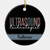 Persoonlijke Ultrasound-cadeautjes van de technolo Keramisch Ornament (Voorkant)