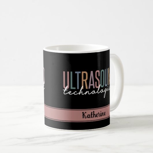 Persoonlijke Ultrasound-cadeautjes van de technolo Koffiemok (Voorkant rechts)