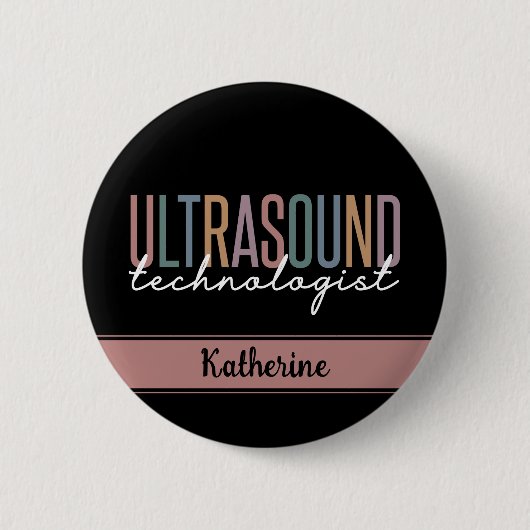 Persoonlijke Ultrasound-cadeautjes van de technolo Ronde Button 5,7 Cm (Voorkant)