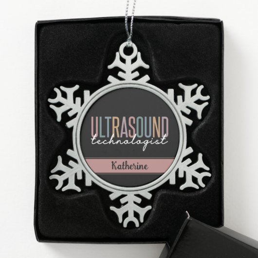 Persoonlijke Ultrasound-cadeautjes van de technolo Tin Sneeuwvlok Ornament (Kistje)