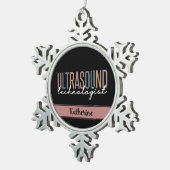 Persoonlijke Ultrasound-cadeautjes van de technolo Tin Sneeuwvlok Ornament (Rechts)