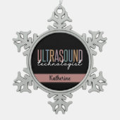 Persoonlijke Ultrasound-cadeautjes van de technolo Tin Sneeuwvlok Ornament (Voorkant)