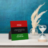 Persoonlijke UMOJA Unity Happy Kwanzaa Plaque Fotoplaat (Insitu)
