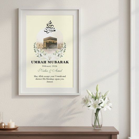Persoonlijke Umrah Mubarak-cadeaus & Islamitische Poster