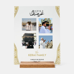Persoonlijke Umrah Mubarak Fotocollage Acryl Bord