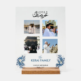 Persoonlijke Umrah Mubarak Fotocollage Acryl Bord