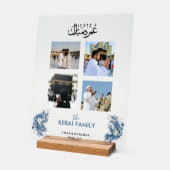Persoonlijke Umrah Mubarak Fotocollage Acryl Bord (Hoek)