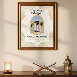 Persoonlijke Umrah Mubarak-fotoposter Aangepast I Poster