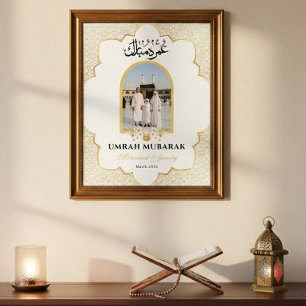 Persoonlijke Umrah Mubarak-fotoposter Aangepast I Poster