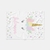 Persoonlijke Unicorn Baby Blanket Fleece Deken (Voorkant (Horizontaal))