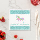 Persoonlijke Unicorn Birthday Napkin Servet (Insitu)
