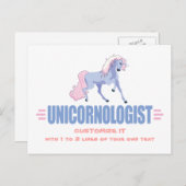 Persoonlijke Unicorn Briefkaart (Voorkant / Achterkant)