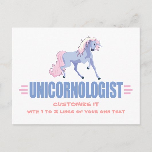 Persoonlijke Unicorn Briefkaart (Voorkant)