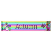 Persoonlijke Unicorn, Butterfly en Flowers Naambordje (Voorkant)