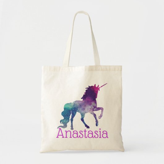 Persoonlijke Unicorn-Canvas tas (Voorkant)
