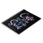 Persoonlijke Unicorn Cute Things Mijn Kind Zei Notitieboek (Linkerzijde)