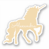 Persoonlijke Unicorn Die Cut Sticker (Voorkant)