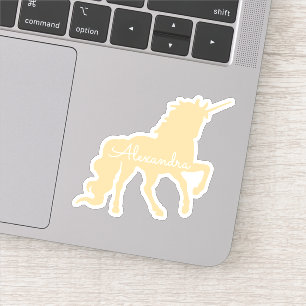 Persoonlijke Unicorn Die Cut Sticker