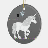 Persoonlijke Unicorn-, Fairy- en kerstboom Keramisch Ornament (Links)