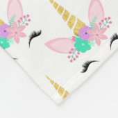 Persoonlijke Unicorn Fleece Deken (Hoek)