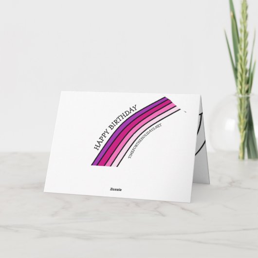 Persoonlijke Unicorn, Flowers, Butterfly Birthday Kaart (Achterkant)