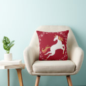 Persoonlijke Unicorn Glitter Snowflakes Kerstmis Kussen (Stoel)