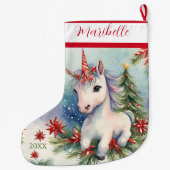 Persoonlijke Unicorn Grote Kerstsok (Achterkant)