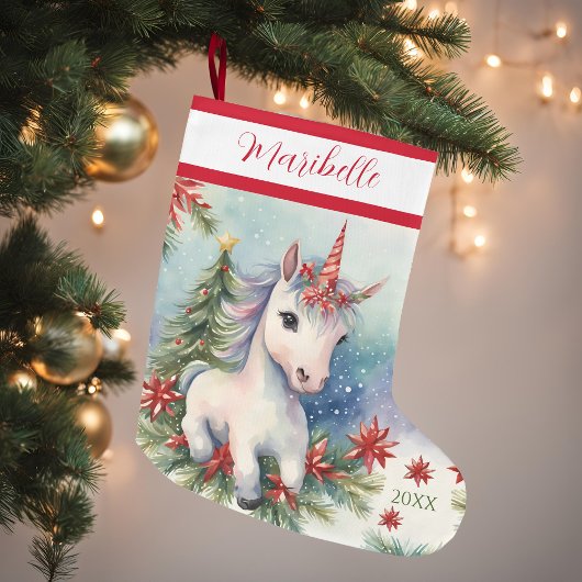 Persoonlijke Unicorn Grote Kerstsok