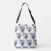 Persoonlijke Unicorn Heart Canvas tas (Achterkant)