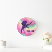 Persoonlijke Unicorn-klok Ronde Klok (Huis)