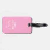 Persoonlijke Unicorn | Magische Girly Pink Bagagelabel (Achterkant horizontaal)